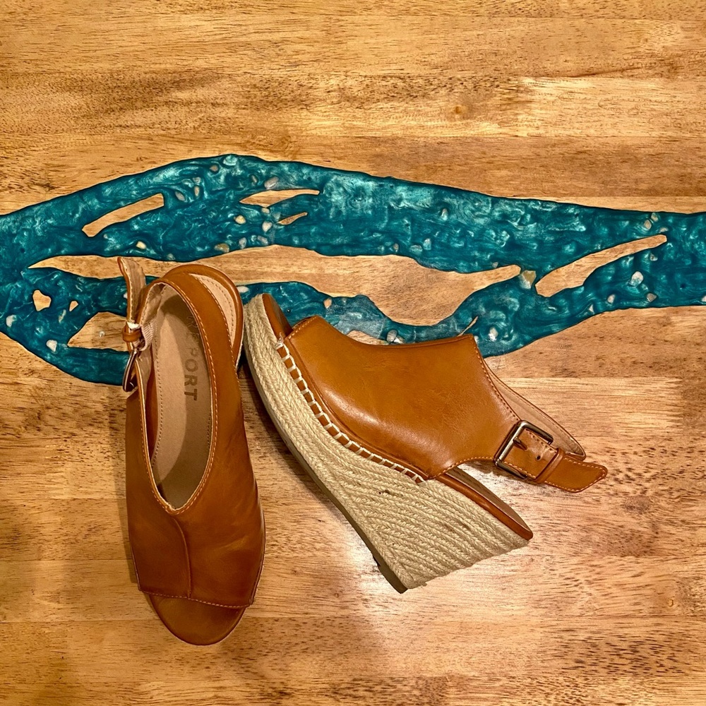 Open Toe Sling Back Wedges
